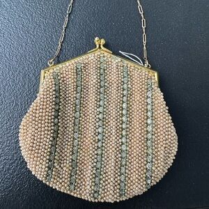 Beautiful beaded coin purse with chain strap